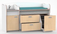 Tangara commode 200 cm met spoelbak en mengkraan vaste unit en 2 laden1